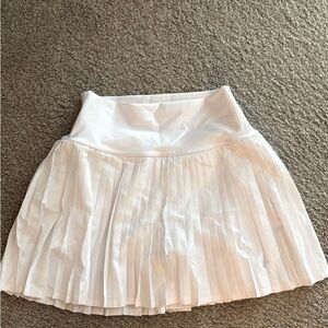 ALO Yoga White Pleated Mini Skirt